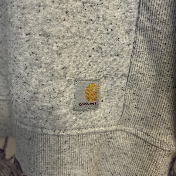 Women's Carhartt Relaxed Fit Midweight Crewneck Block Logo Sleeve Sweatshirt - Picture 5 of 5